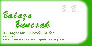 balazs buncsak business card